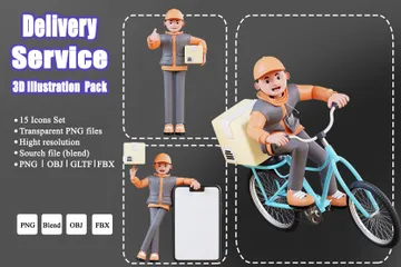 Delivery Service 3D Illustration Pack