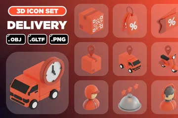 Delivery Services 3D Icon Pack