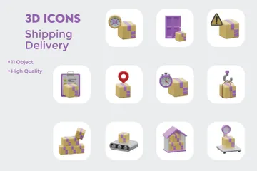 Delivery Shipping 3D Icon Pack