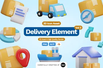 Delivery Vol2 3D Icon Pack