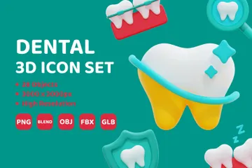 Dental 3D Icon Pack