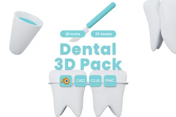 Dental 3D Icon Pack