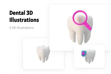 Zahnmedizinisch 3D Illustration Pack