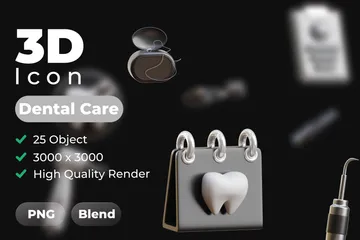 Dental Care 3D Icon Pack