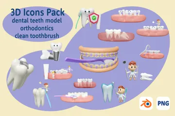 Dental Teeth Model 3D Illustration Pack