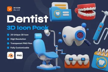 치과 의사 3D Icon 팩
