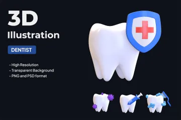Dentist 3D Illustration Pack