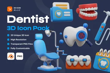 Dentist 3D Icon Pack