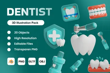 Dentiste Pack 3D Icon