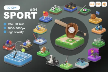 Deporte Paquete de Icon 3D