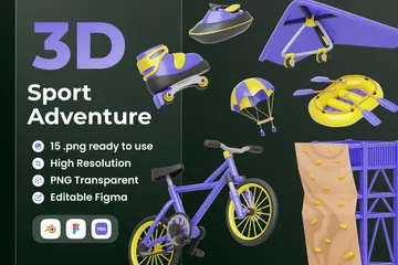 Deporte de aventura Paquete de Icon 3D