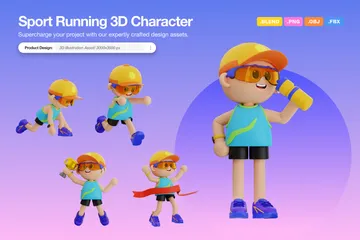 Deporte corriendo Paquete de Icon 3D