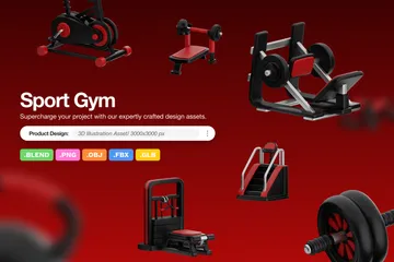 Gimnasio deportivo Paquete de Icon 3D