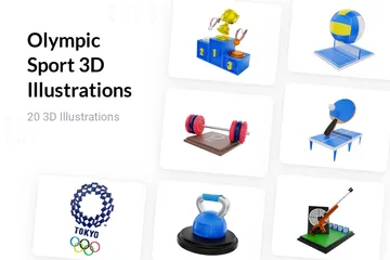 Deporte olímpico Paquete de Illustration 3D