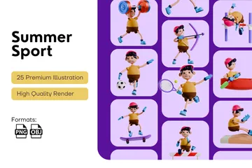 Deporte olímpico de verano Paquete de Illustration 3D