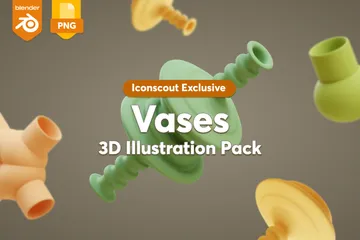 Des vases Pack 3D Icon