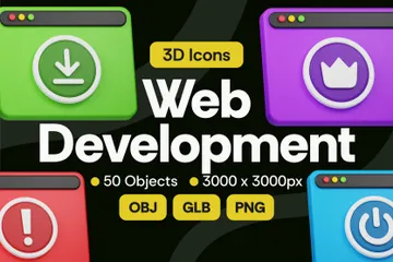 Desarrollo de sitios web, parte 2 Paquete de Icon 3D