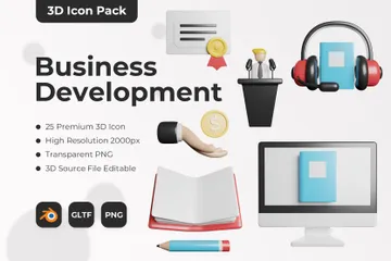 Desarrollo de negocios 3D Icon Pack