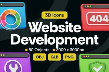 Desarrollo de sitios web Paquete de Icon 3D