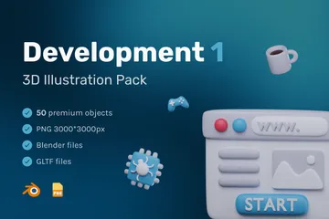Desenvolvimento Pacote de Icon 3D