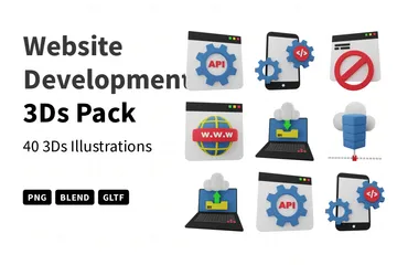 Desenvolvimento de sites Pacote de Icon 3D