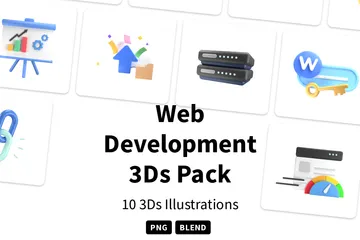 Desenvolvimento web Pacote de Icon 3D