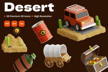 砂漠 3D Iconパック