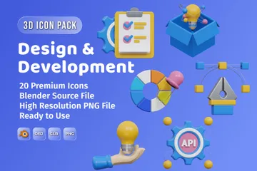 Desenvolvimento de design Pacote de Icon 3D