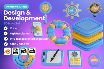 Design & Development 3D Icon Pack