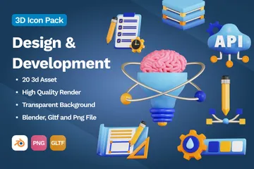 Design & Development 3D Icon Pack