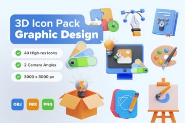 Design gráfico 3D Icon Pack