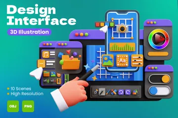 Design Interface 3D Illustration Pack