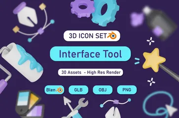 Design Interface Tools 3D Icon Pack