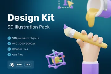 Design Kit 3D Icon Pack