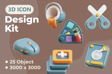 Design Kit 2 3D Icon Pack
