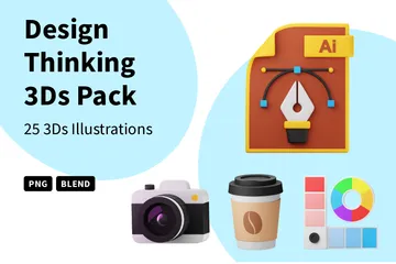 La pensée de conception Pack 3D Icon