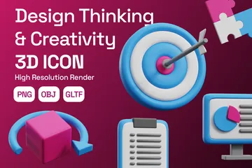 Design Thinking & Creativity 3D Icon Pack