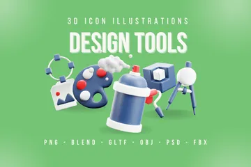 Design Tools 3D Icon Pack