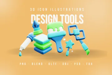 Design Tools 3D Icon Pack