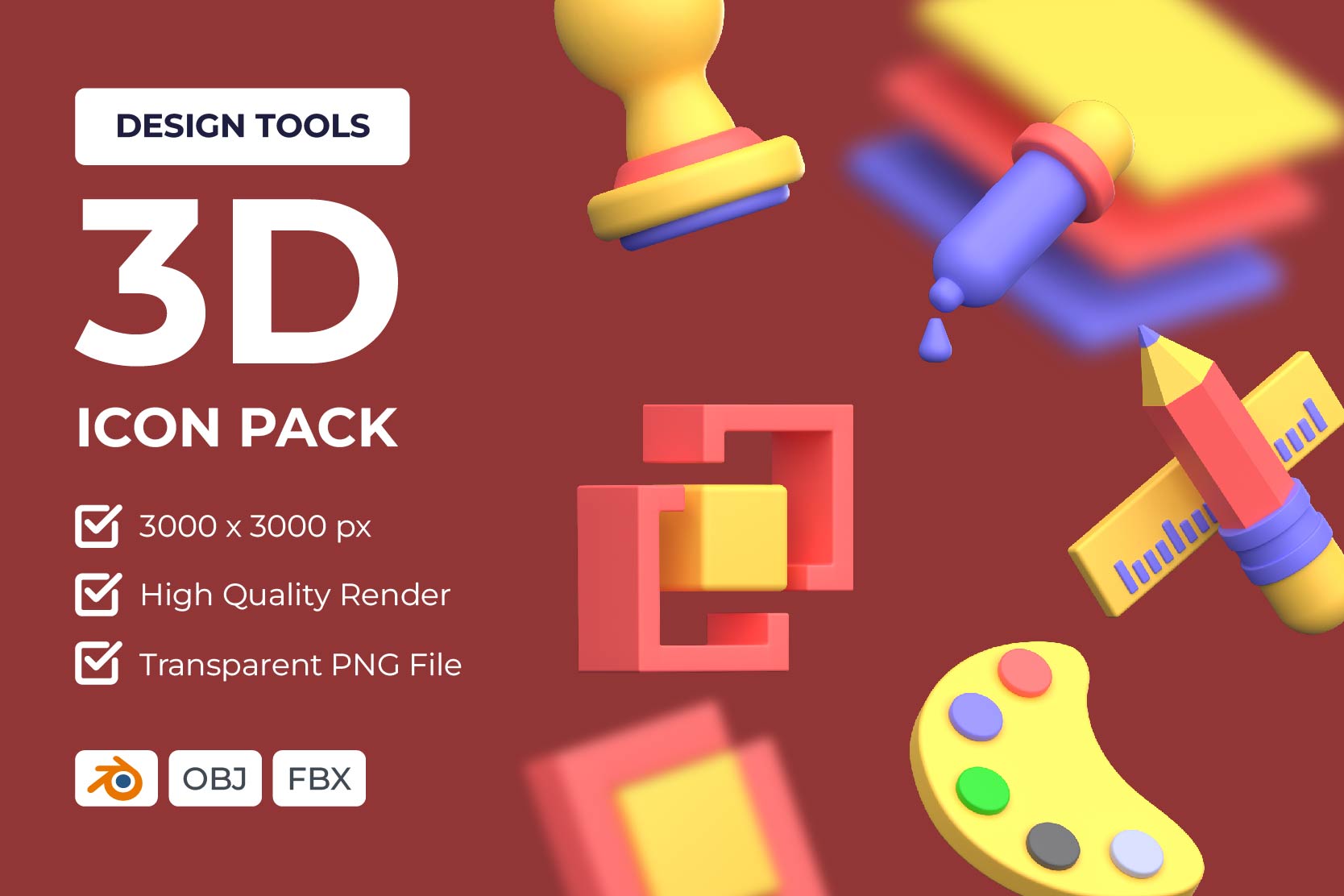 Design Tools 3D Icon Pack - 20 Free Download Design & Development 3D ...