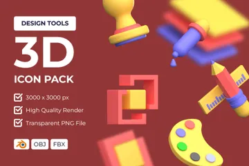 Design Tools 3D Icon Pack
