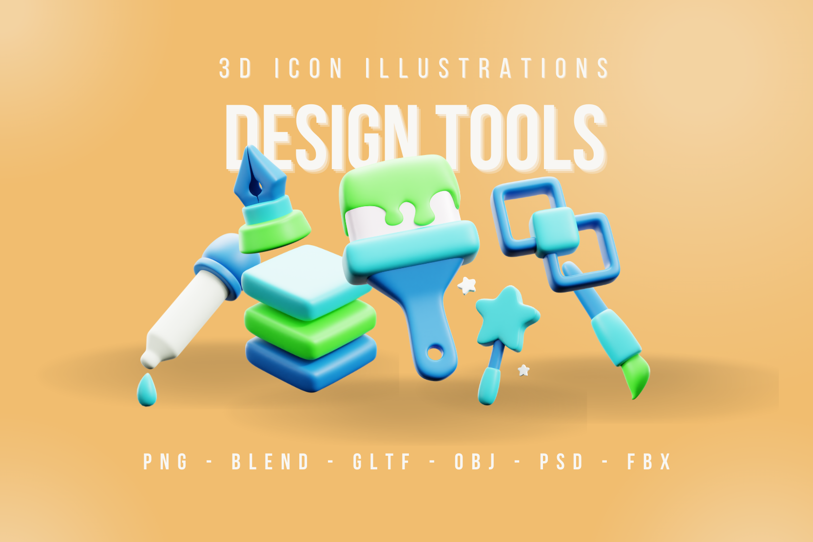 Premium Design Tools 3D Illustration pack from Tools & Equipment 3D ...