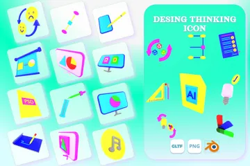 Designing Thinking 3D Icon Pack