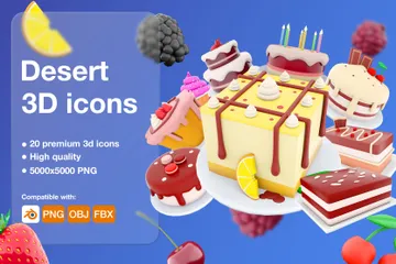 Dessert 3D Icon Pack