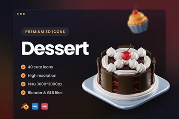 Dessert 3D Icon Pack