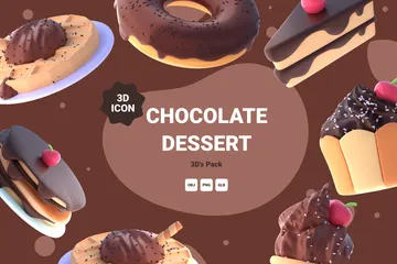 Dessert au chocolat Pack 3D Icon