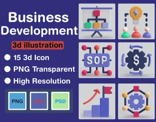 Développement des affaires Pack 3D Icon