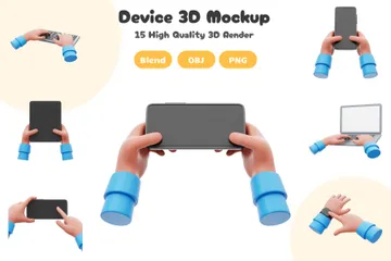 Device Mockup Set 3D Icon Pack