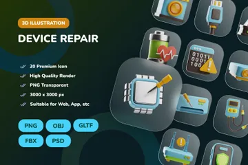 Device Repair 3D Icon Pack