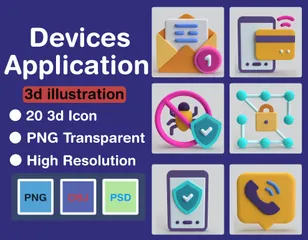 デバイス アプリケーション 3D Iconパック